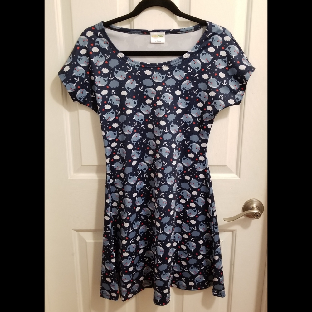 OOAK Narwhal Skater Dress